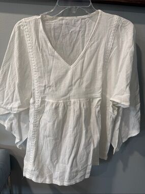 🤍 Women's Bohemian Style V-Neck  Peasant Top 🤍